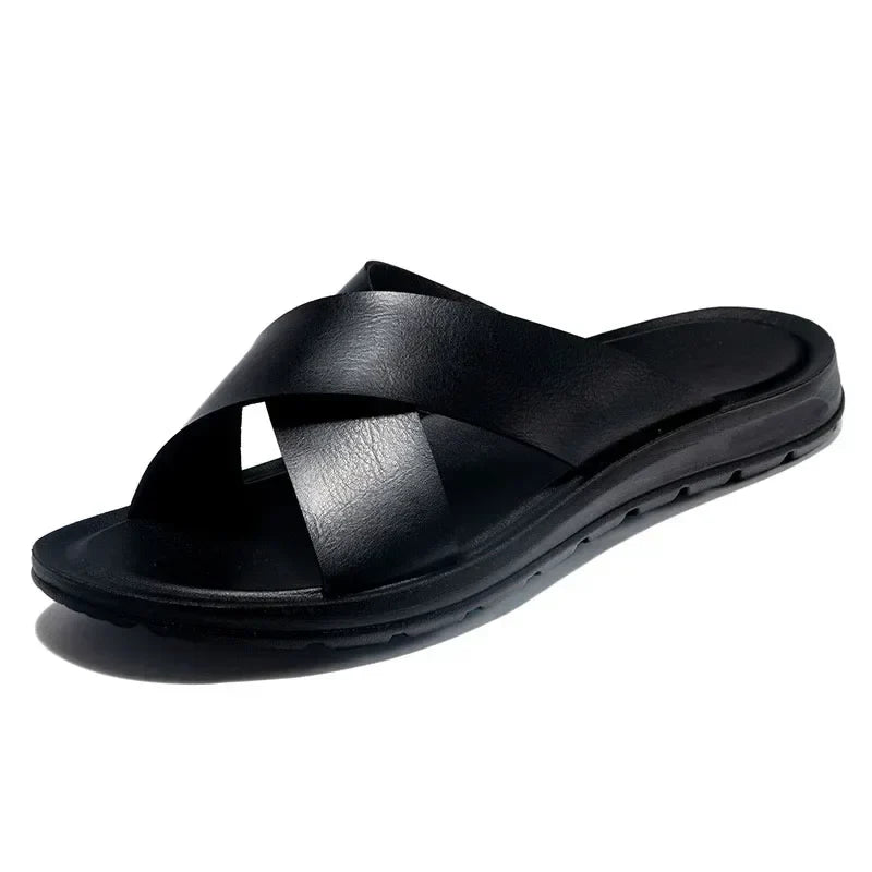 Italian Leather Men's Slippers - Lorenzo