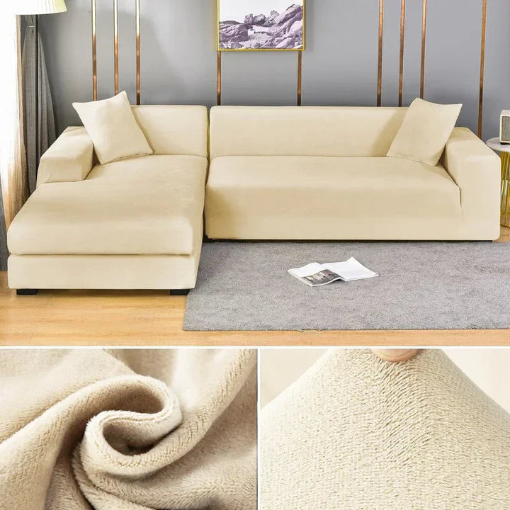 Stretch Velvet Sofa Cover with Luxury Finish – Sofina