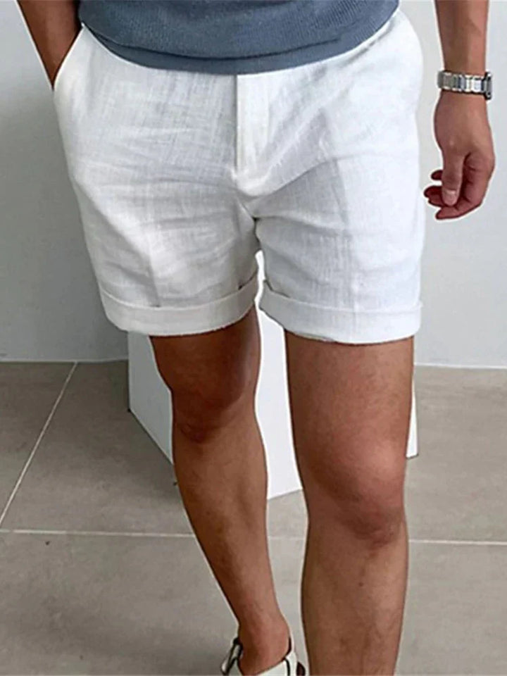 Light Linen Men's Summer Shorts with Relaxed Fit - Jorin