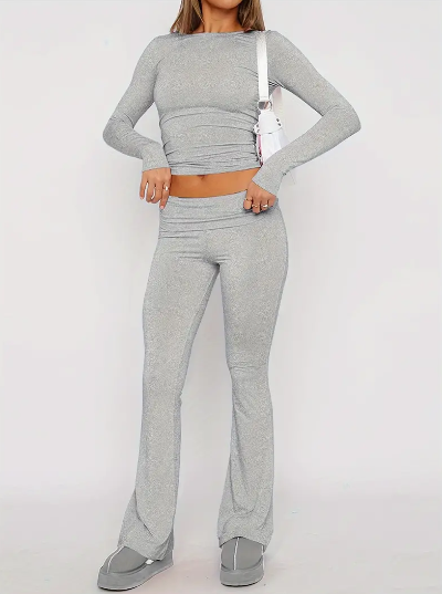 Comfortable Two-Piece Flare Set – Nova
