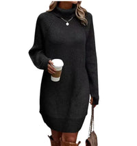 Stylish Knitted Dress with Turtleneck – Maris