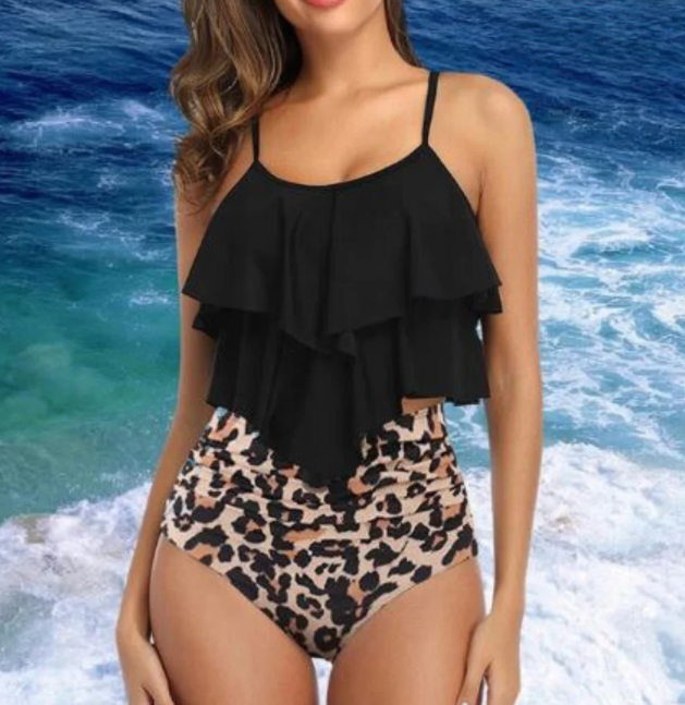 Tankini with Ruffles and High Waist – Neriah
