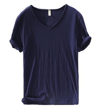 Men's V-neck linen shirt – Luca