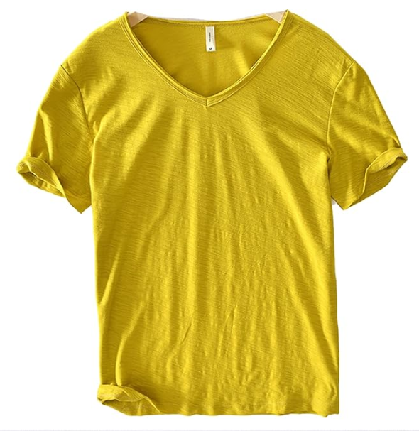 Men's V-neck linen shirt – Luca