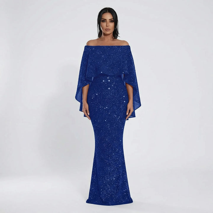 Schimmerndes A-Linie Maxikleid - Jeanne