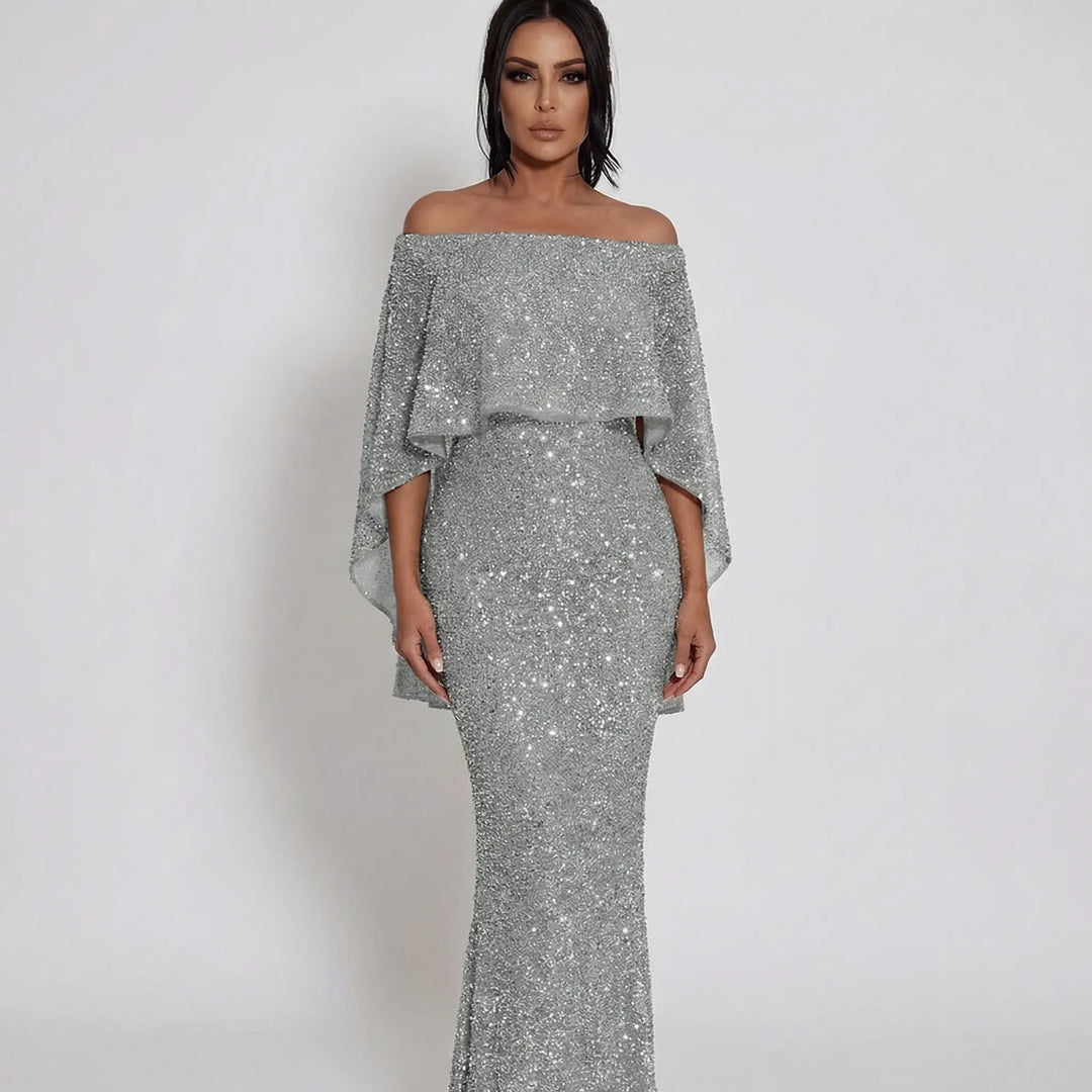 Schimmerndes A-Linie Maxikleid - Jeanne