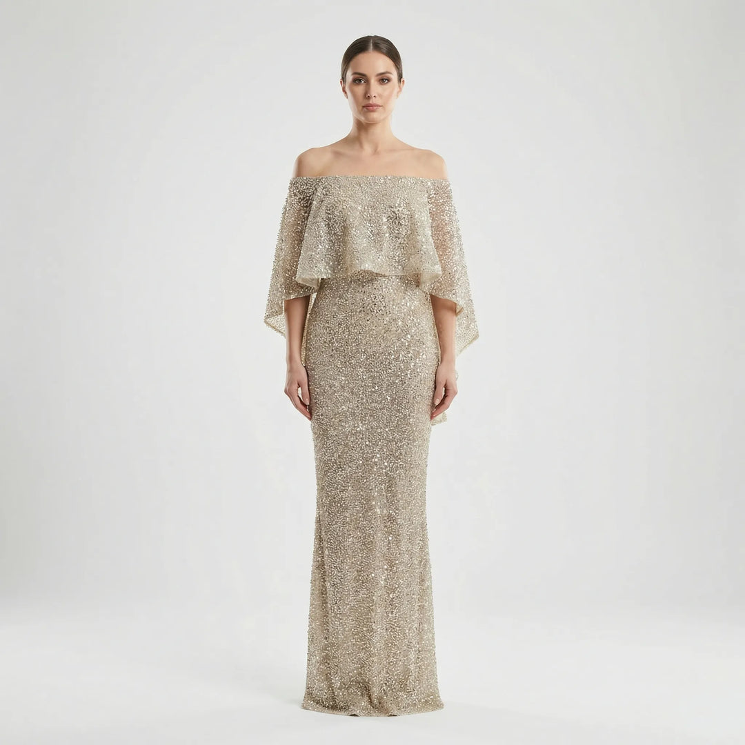 Schimmerndes A-Linie Maxikleid - Jeanne