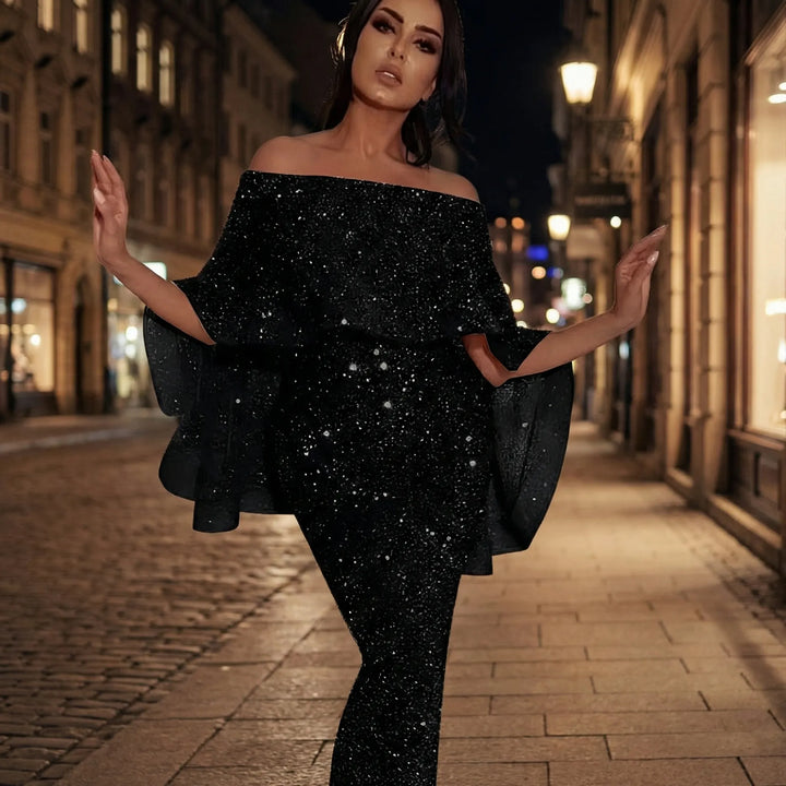 Schimmerndes A-Linie Maxikleid - Jeanne