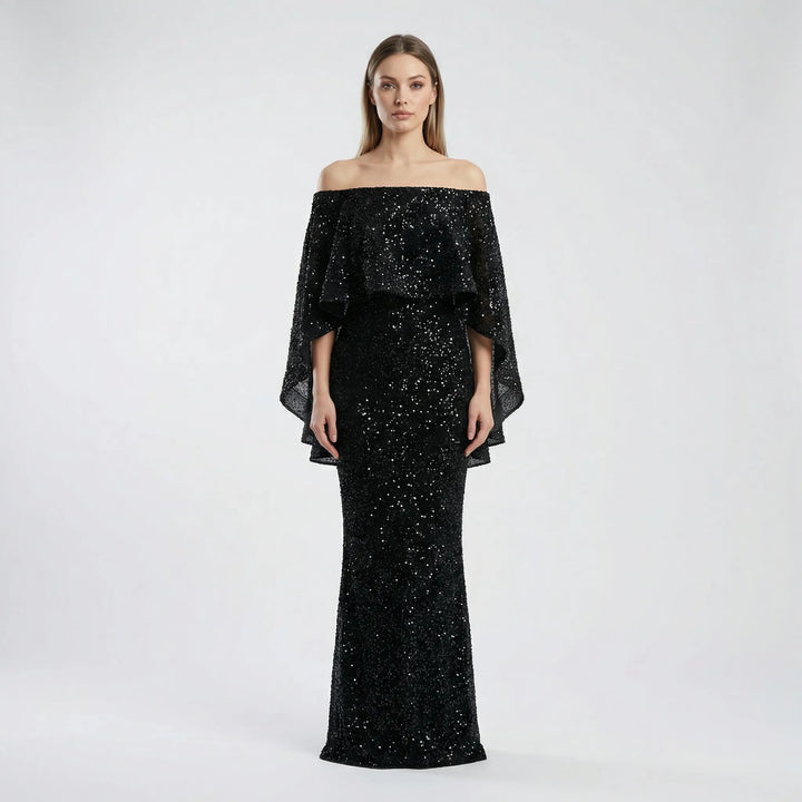 Schimmerndes A-Linie Maxikleid - Jeanne