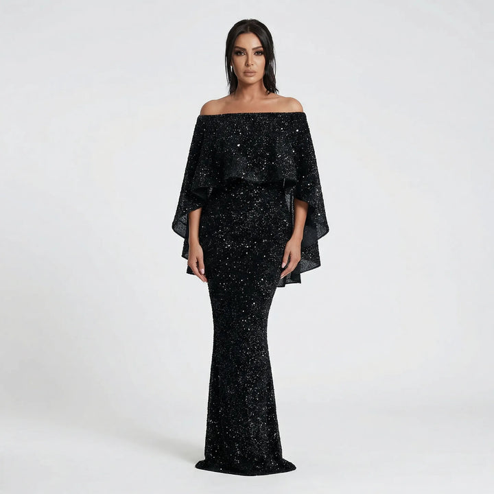 Schimmerndes A-Linie Maxikleid - Jeanne