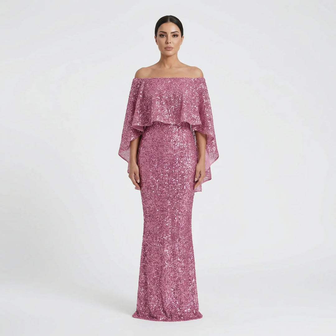 Schimmerndes A-Linie Maxikleid - Jeanne