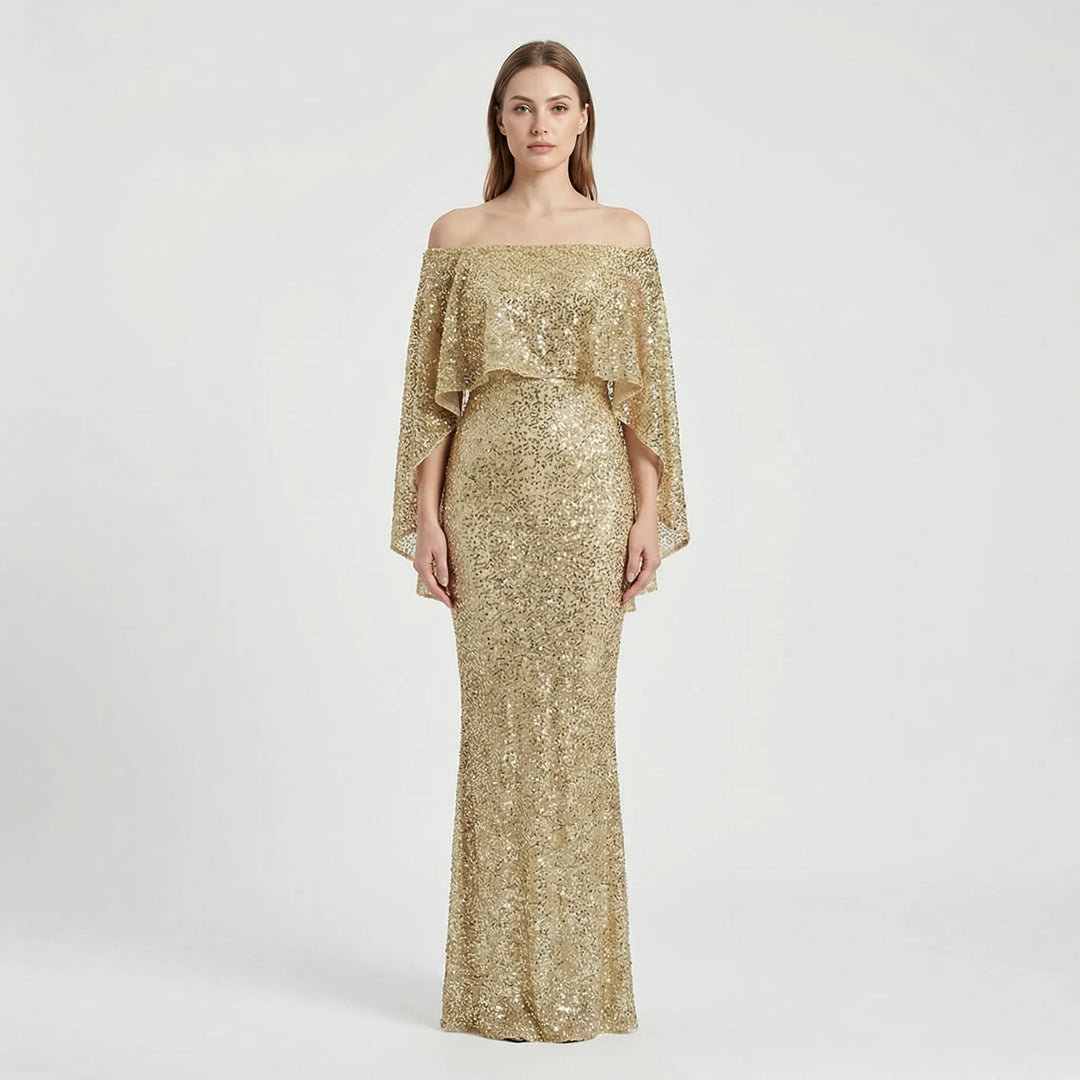 Schimmerndes A-Linie Maxikleid - Jeanne