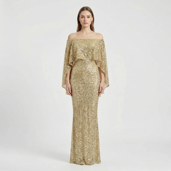 Schimmerndes A-Linie Maxikleid - Jeanne