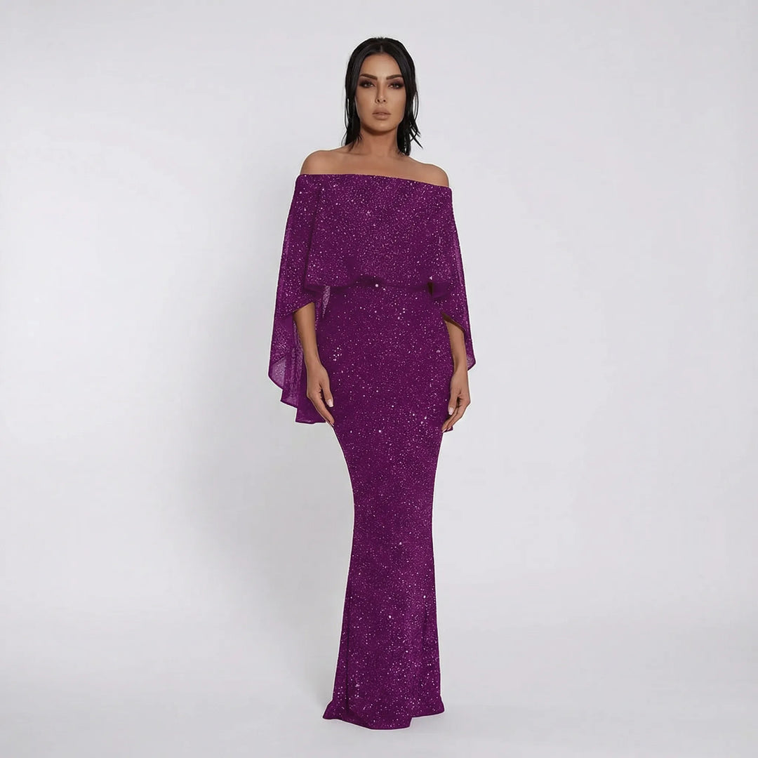 Schimmerndes A-Linie Maxikleid - Jeanne
