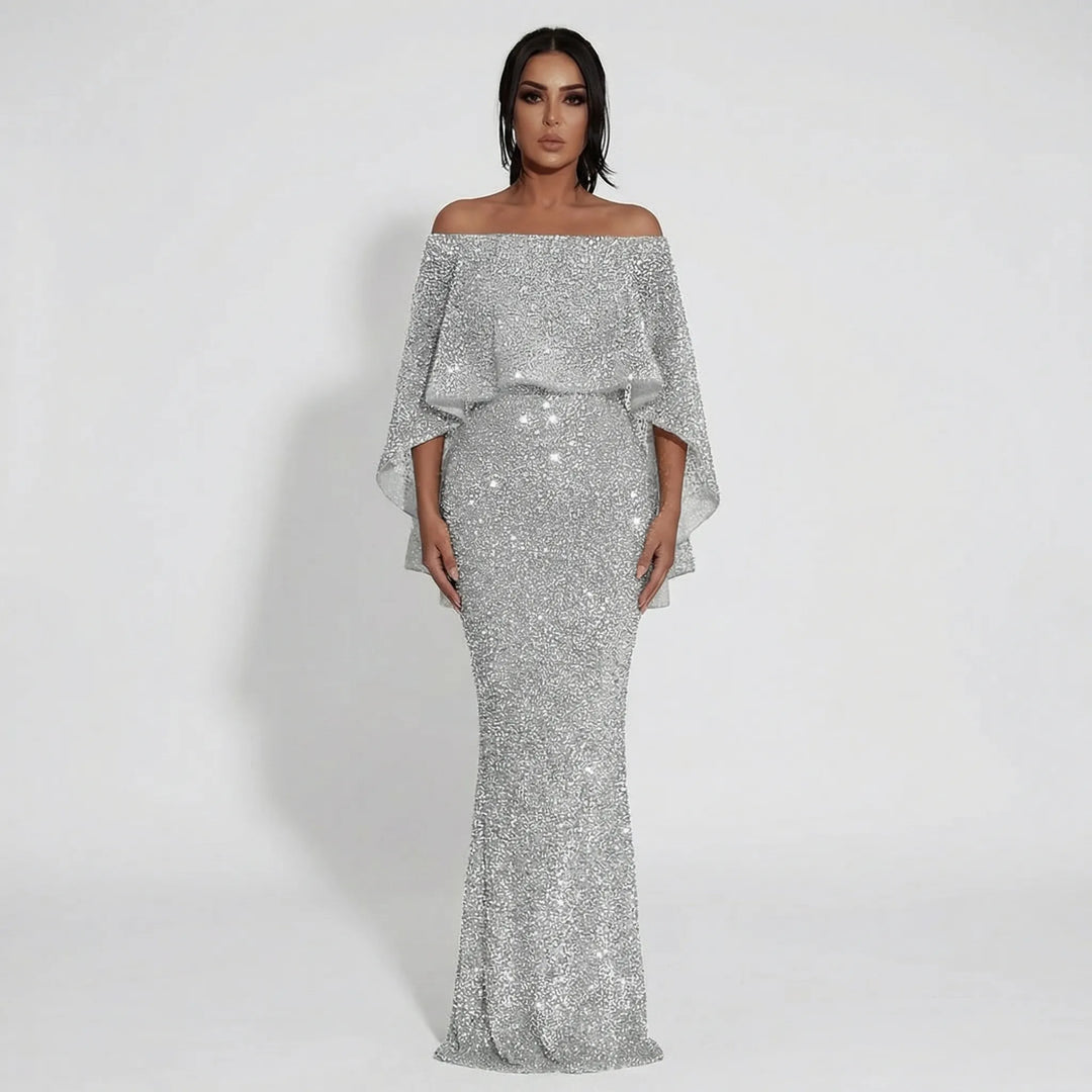 Schimmerndes A-Linie Maxikleid - Jeanne