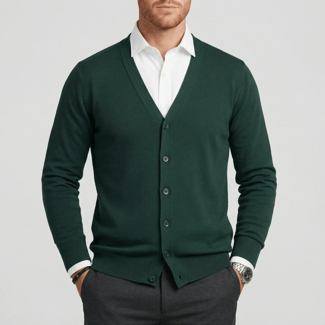 Schmal Geschnittene Strickjacke Mit Langen Ärmeln - Devin