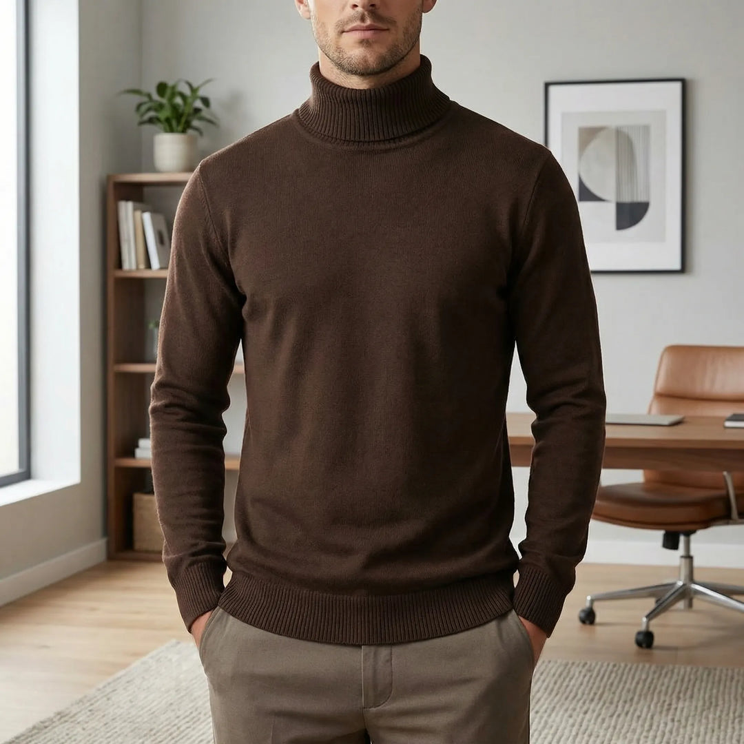 Schmal Geschnittener Rollkragen Sweater - Toni