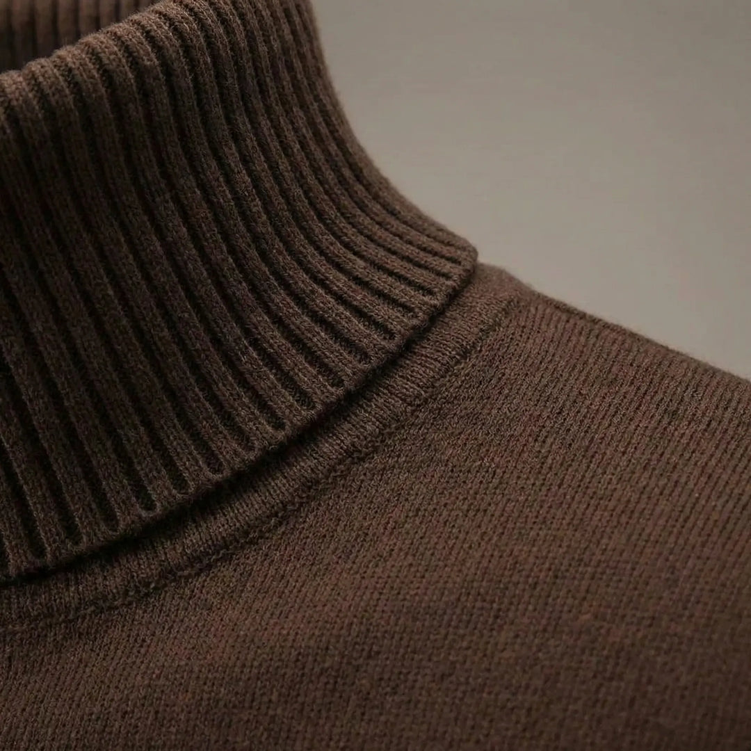 Schmal Geschnittener Rollkragen Sweater - Toni