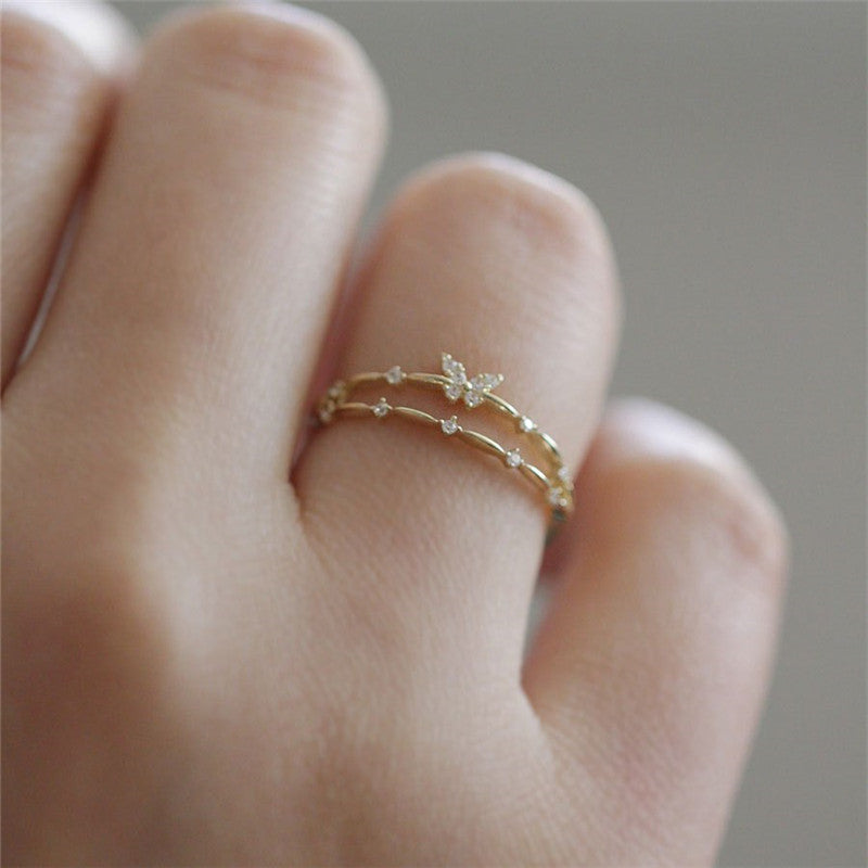 Luxury Butterfly Ring with Sparkling Zirconia - Aurielle