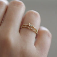 Luxury Butterfly Ring with Sparkling Zirconia - Aurielle