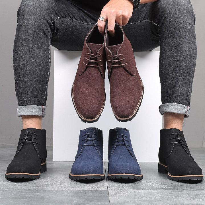 Leather Suede Ankle Boots for Men - Hudson
