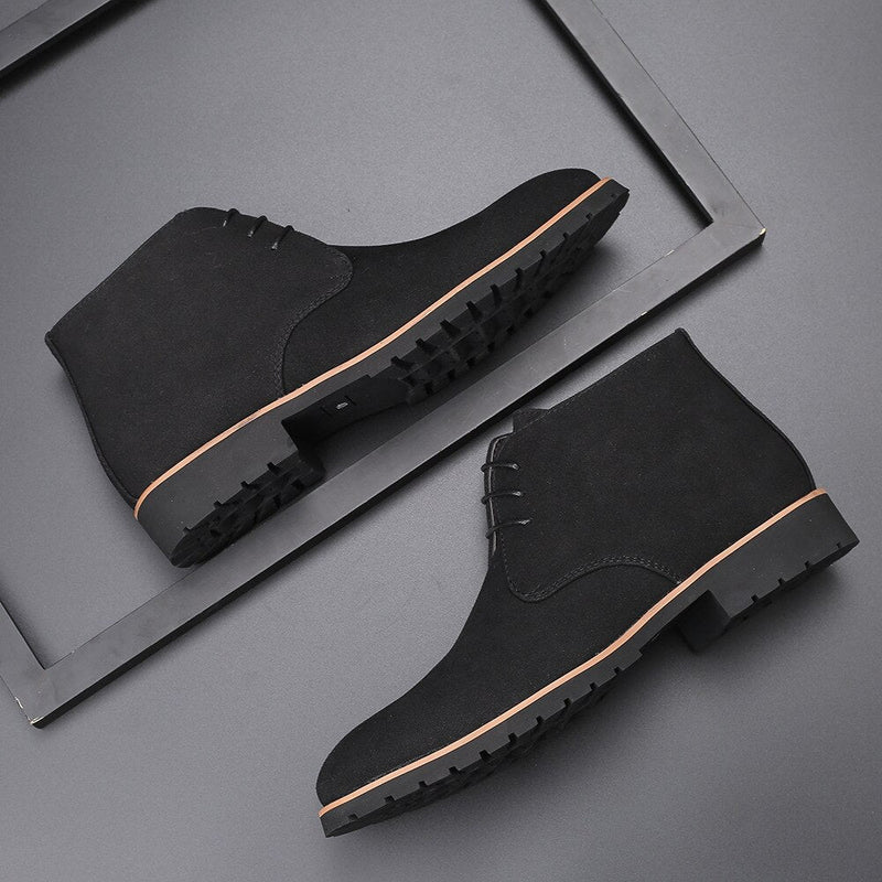 Leather Suede Ankle Boots for Men - Hudson
