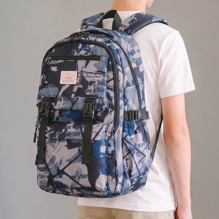 Schoolrugzak Met Abstracte Print - Scholum