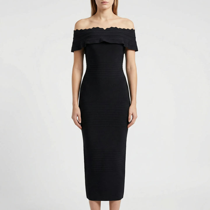 Schulterfreies Midi Kleid - Letizia