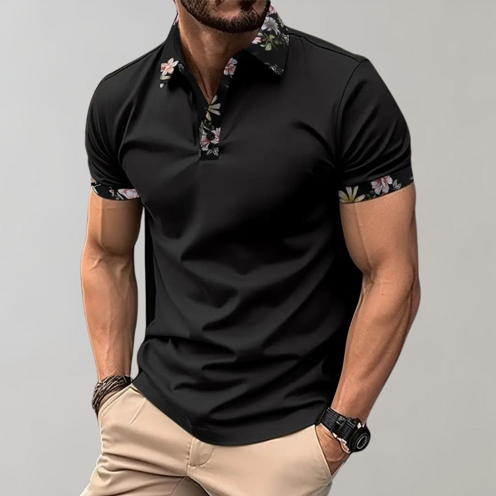 Men's Polo with Subtle Print - Noah