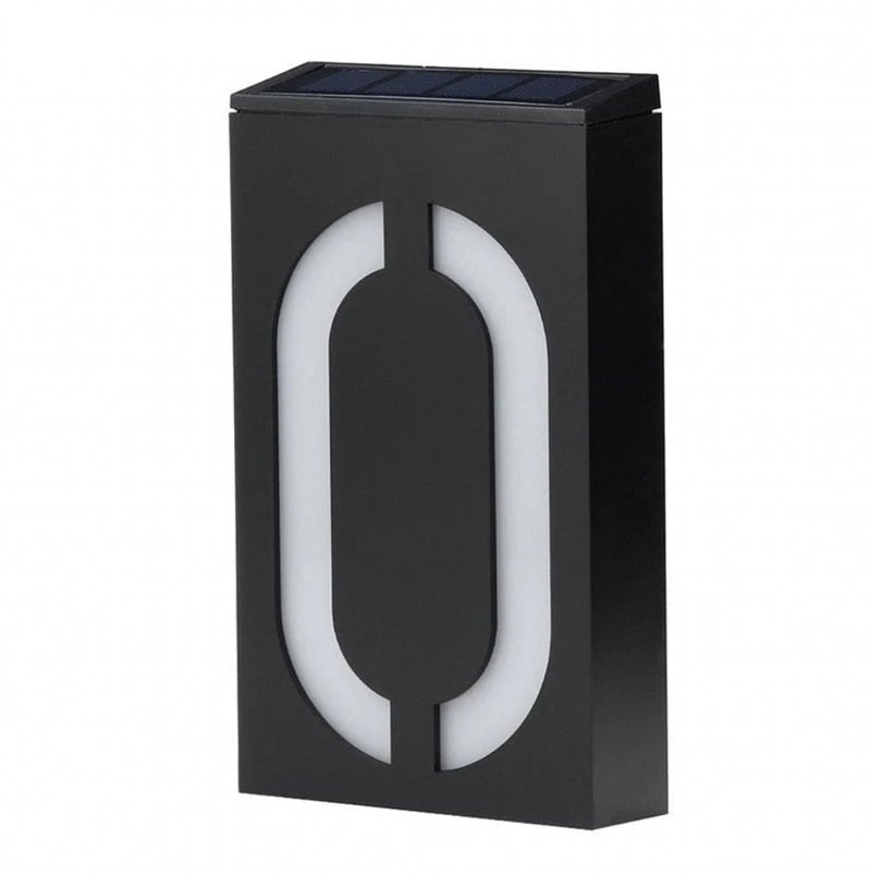 Illuminated House Number Powered by Solar Energy - SolarSign