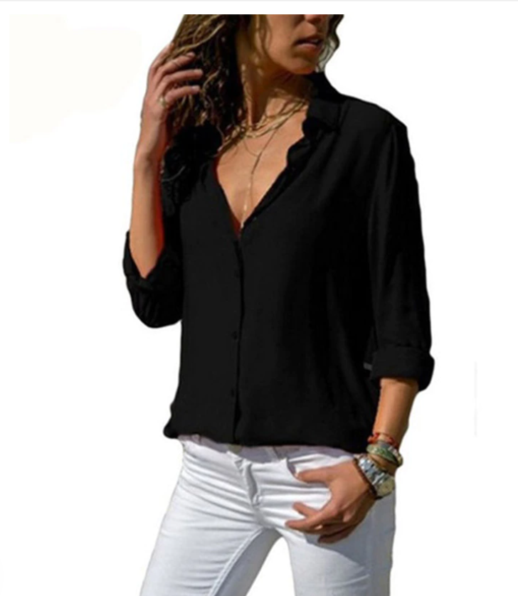 Trendy Dames Blouse met Knoopsluiting – Lorena