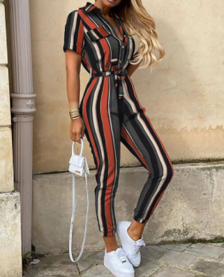 Trendy retro jumpsuit met knoopsluiting - Velia