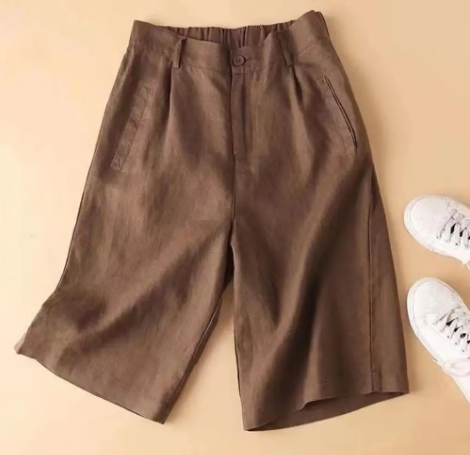 Women's Linen-Cotton Summer Shorts - Elvira