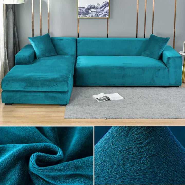 Stretch Velvet Sofa Cover with Luxury Finish – Sofina