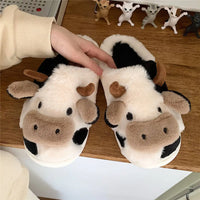 Plush slippers in cow design – PlushCow