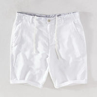 Men's Linen-Cotton Shorts with Button Closure - Sandro