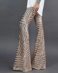 Women's flared glitter jeans with wide legs – Zarah