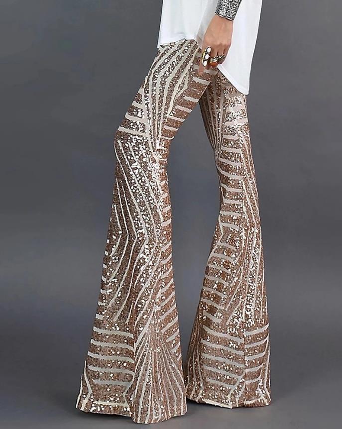 Women's flared glitter jeans with wide legs – Zarah