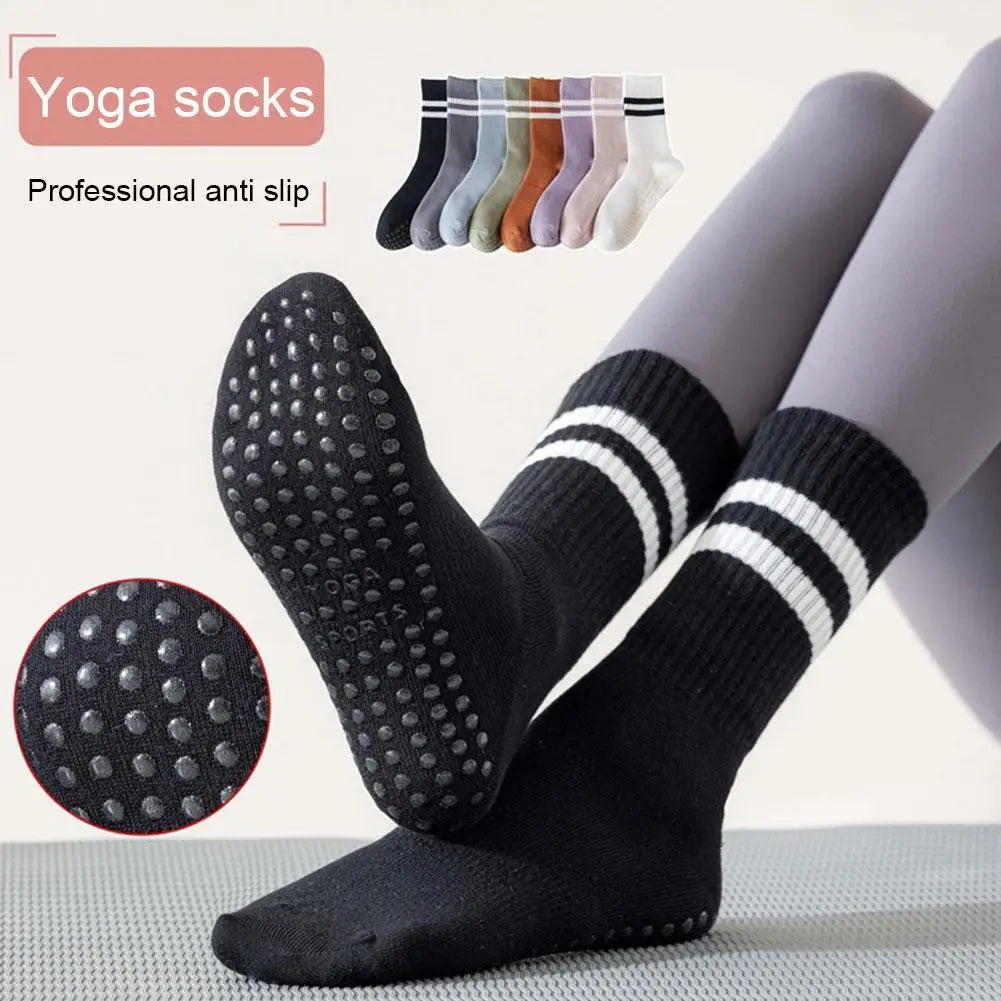 Non-Slip Mid-Tube Sports Socks for Fitness and Yoga - GripFit (Buy 1 Get 1 Free)