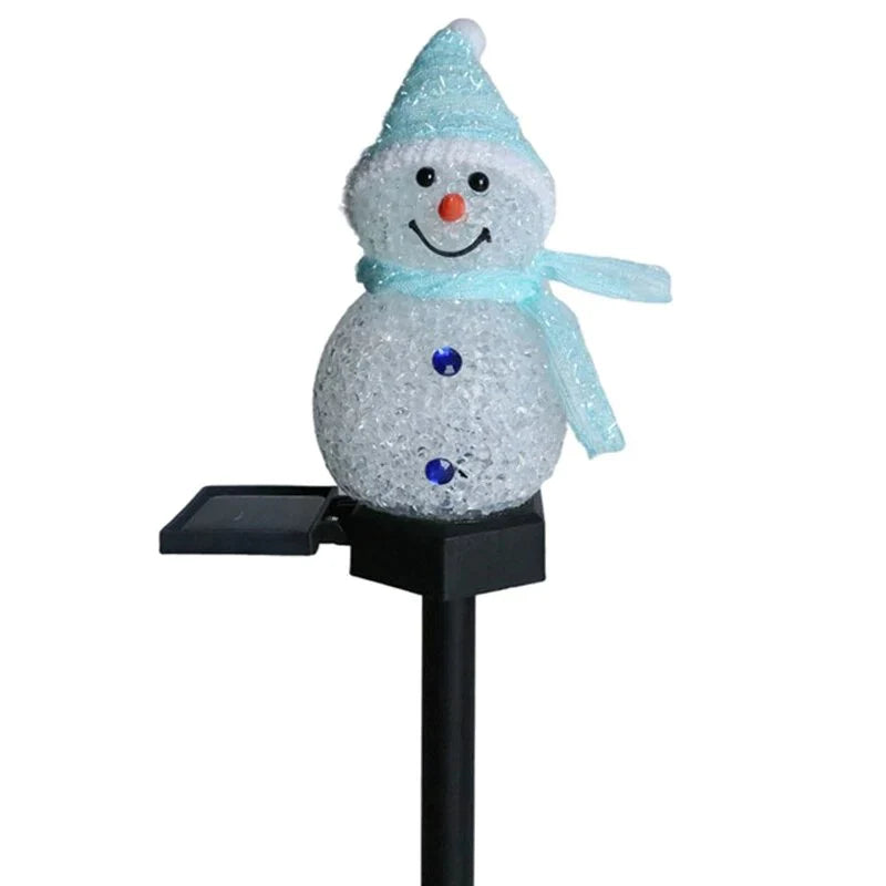 Solar-Powered Snowman Lamp - SolarSnow
