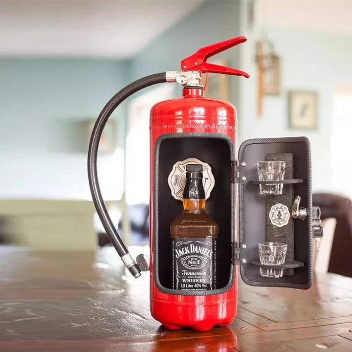 Hidden Bottle Storage in Fire Extinguisher Shape – BlazeVault