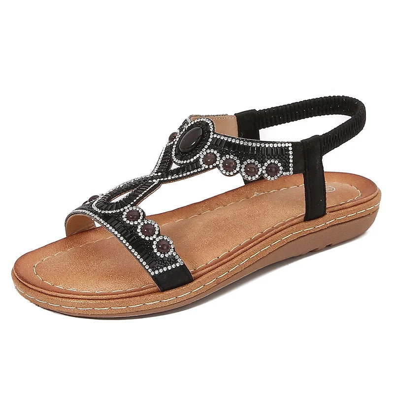 Modieuze dames sandalen met strass en glitters – zomerschoenen voor feest & vrije tijd