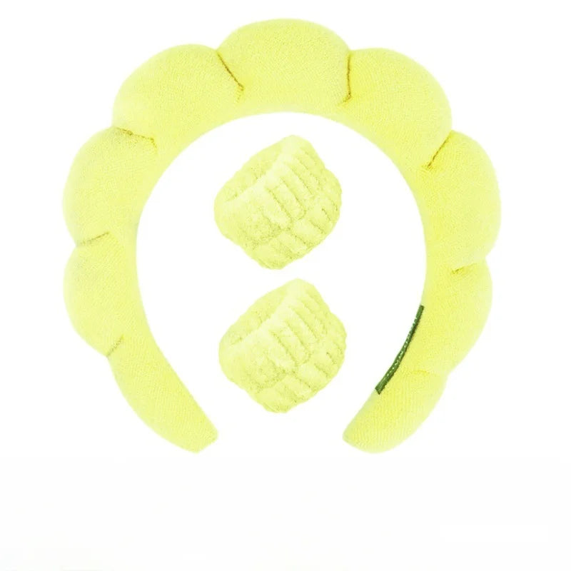 Plush Spa Headband & Wristband Set - Fluffiea