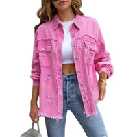 Boho dames spijkerjack met Ibiza-flair & slim fit voor voorjaar/zomer – Yara