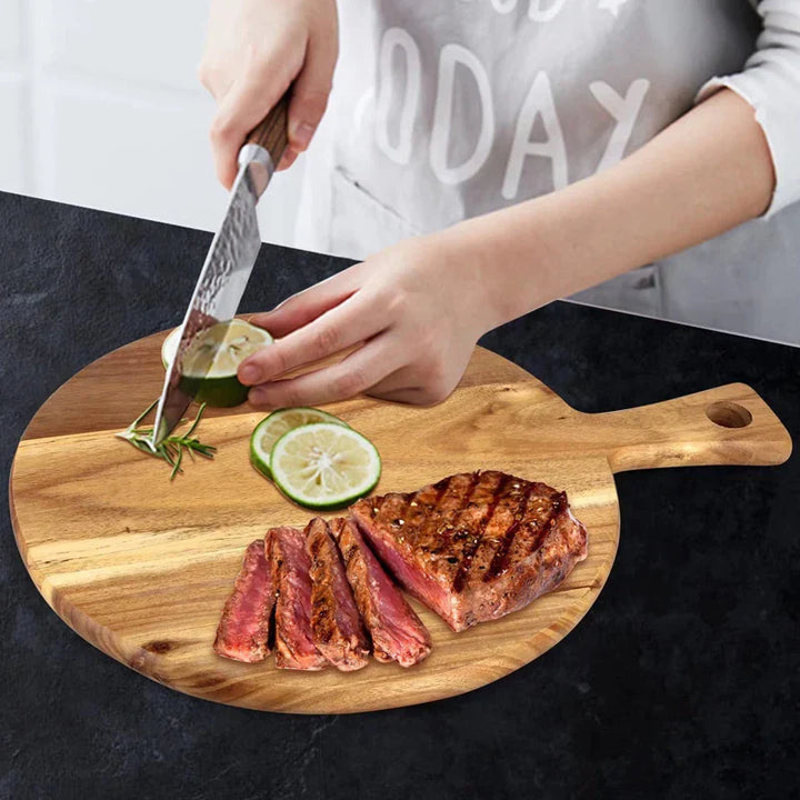 Acacia Wood Pizza Peel & Serving Board - WoodStyle