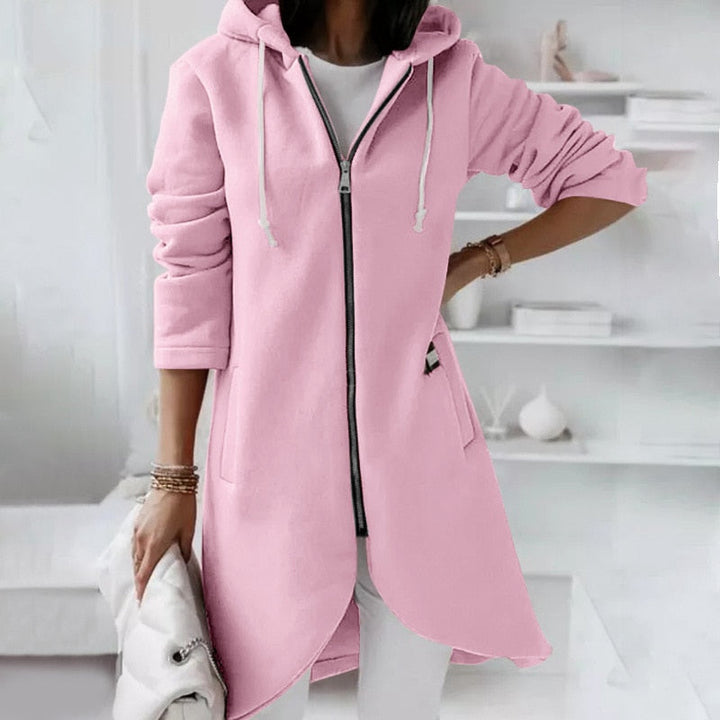 Dames Hoodie Vest met Rits en Capuchon – Shaly