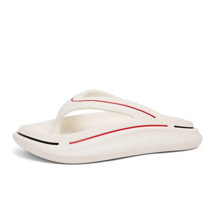 White Ultralight Unisex Summer Flip-Flops with Memory Foam Sole – Jureo