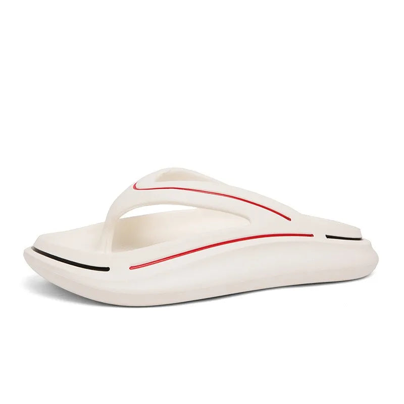 White Ultralight Unisex Summer Flip-Flops with Memory Foam Sole – Jureo