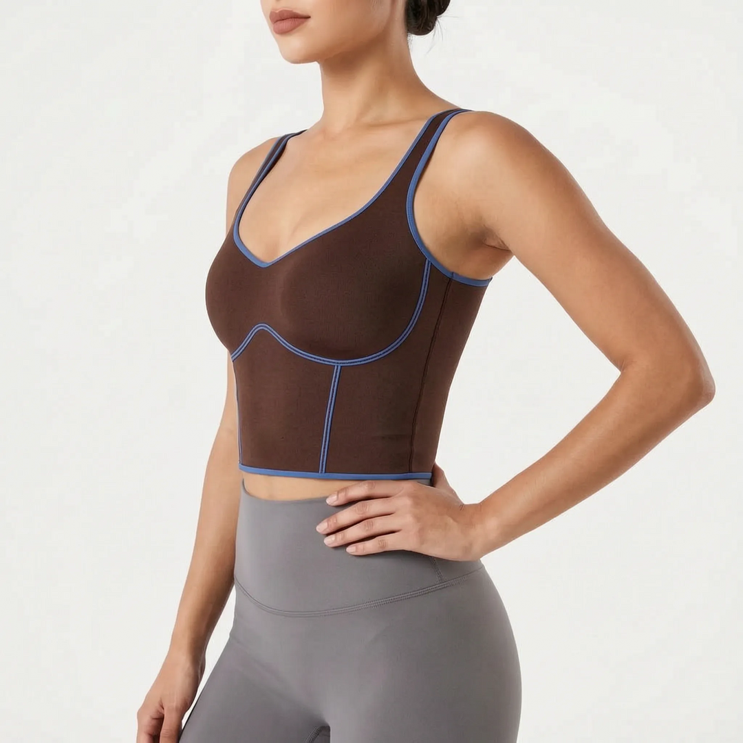 Seamless Cropped Built-In Bra Tank - Lola