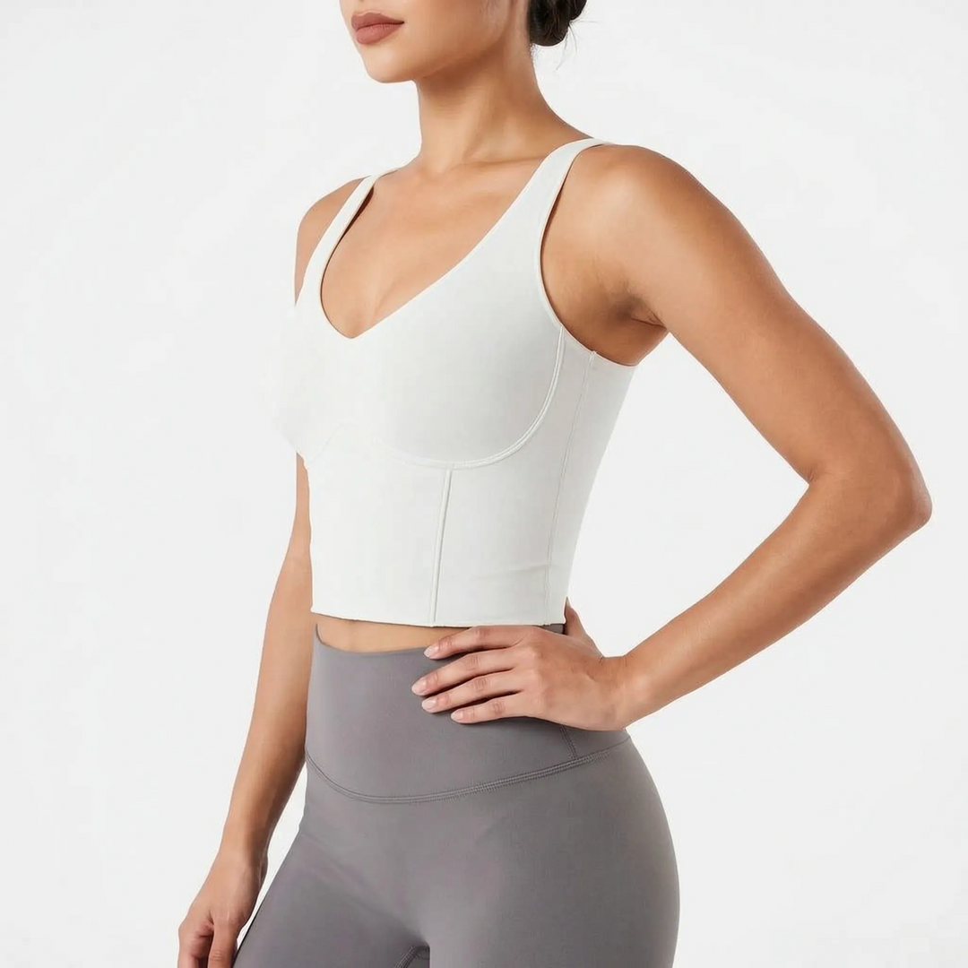 Seamless Cropped Built-In Bra Tank - Lola